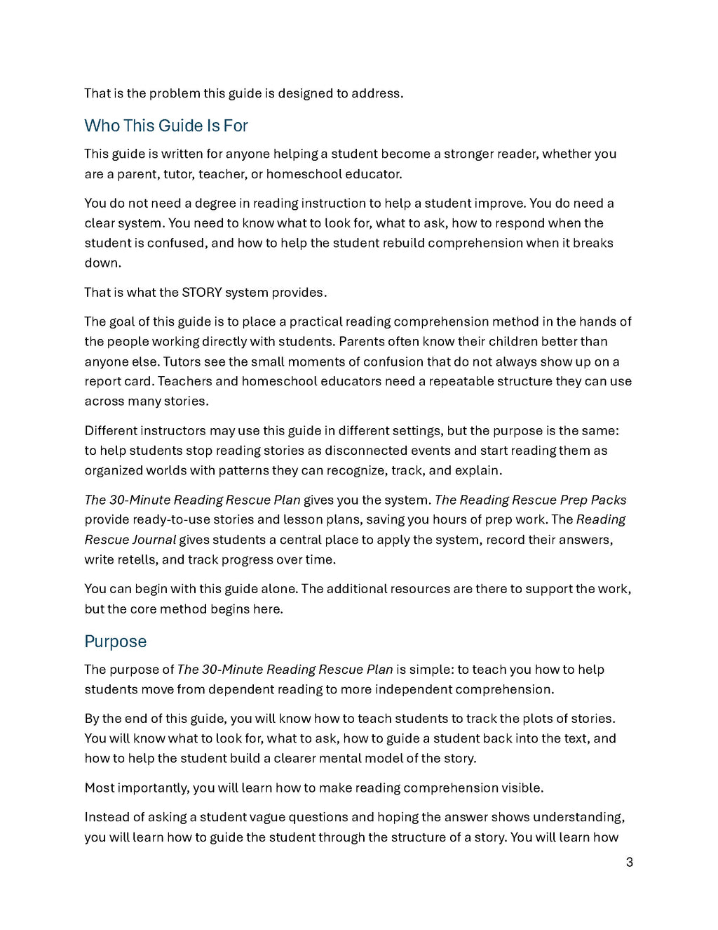 The 30-Minute Reading Rescue Plan (Digital Book)